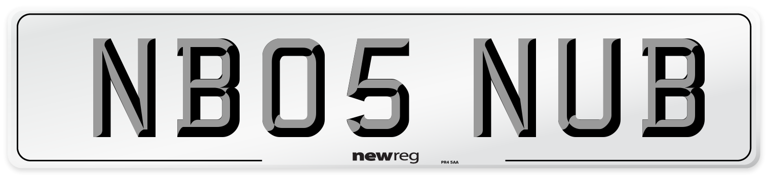 NB05 NUB Number Plate from New Reg